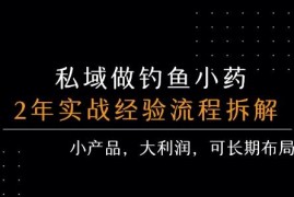 私域运营钓鱼小药盈利项目全流程拆解 单单利润超300元
