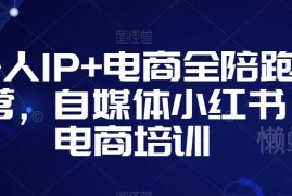 小红书个人IP+电商全陪跑营 自媒体开店运营变现培训课程
