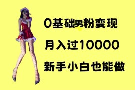 0基础男粉变现项目实操攻略 新手小白可操作月入超1万元