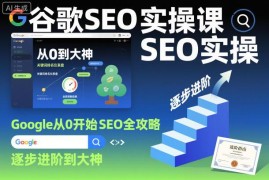 谷歌SEO从0入门到高阶实操课 全流程优化技能系统学习攻略