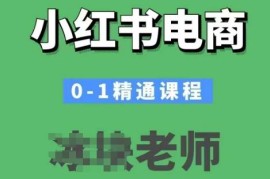 小红书电商从0到1精通课程 新手开店全流程实操教学