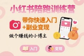 小红书陪跑训练营全教程 素人从零入门做博主实现副业变现