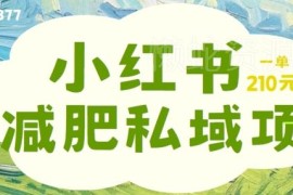 小红书减肥粉私域变现项目详解 小白易上手单收益可达210元