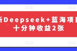 基于Deepseek的蓝海降重项目实操教程 低门槛可快速获客变现