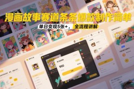 漫画故事赛道爆款内容制作及单日变现实操全流程讲解