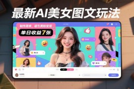 AI生成美女图文实操玩法 零侵权低门槛吸引男粉变现全指南