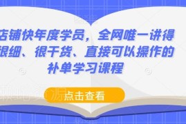 电商补单实操干货课程 全类目搜索流量起爆可落地玩法教学