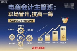 电商会计主管系统提升培训课程 掌握财税实操筹划助力职场晋升
