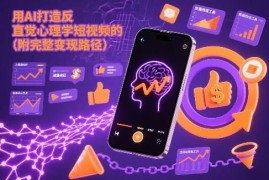 AI制作反直觉心理学短视频 涨粉技巧及完整变现路径分享