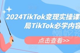 2024TikTok变现实操课程 跨境电商入局全流程运营指南
