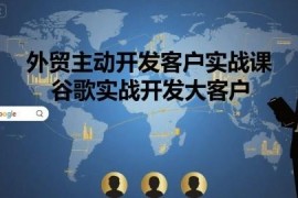 外贸谷歌主动开发大客户实战课 获客跟进全流程实操教程