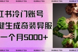 小红书冷门AI生成奇装异服账号玩法 单号月变现5000+拆解