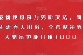 9月最新小红书纯绿男粉变现玩法 无需真人出镜可稳定日赚千元