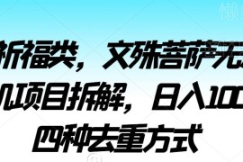 2024文殊菩萨祈福类无人直播挂机项目拆解 附四种去重方法