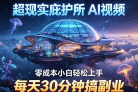 超现实庇护所AI视频副业项目拆解 零成本小白每天30分钟可上手