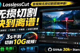 LosslessCut无损音视频剪辑工具 高速处理大文件开源免费无画质损失