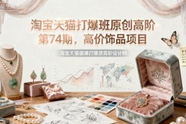 淘宝天猫打爆班第74期 高价饰品店铺从0起店爆单实操教程