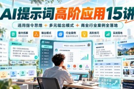 AI提示词高阶应用15讲 掌握体系化指令思维适配多行业落地