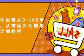 拼多多新手运营从0到100单教程 开店爆单全流程实操课程