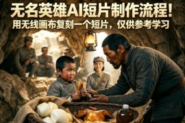 AI短片制作实操教程：用无线画布复刻无名英雄短片全流程