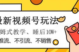 2024无需销售引流推广的视频号赚钱玩法 零基础小白可上手