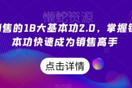 顶尖销售18大基本功2.0课程 掌握核心技能快速成为销售高手