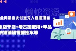 2024支付宝无人直播项目全指南 小店开通选品短视频挂车实操教程