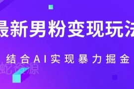 2024全新AI结合男粉项目实操玩法 低门槛落地单日收益可达千元