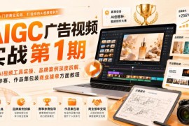 AIGC广告视频实战教程 工具实操案例拆解参赛接单全流程教学