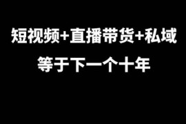 短视频直播结合私域运营攻略 7年实战经验干货课程汇总