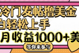冷门海外博客发帖赚美金项目 实操教程及月入千刀玩法分享