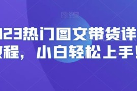 2023热门图文带货实操教程 零基础小白入门全流程指南