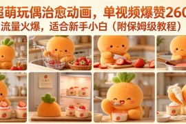AI超萌玩偶治愈动画保姆级教程 零基础新手可上手的爆流玩法