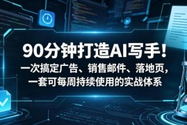 90分钟打造专属AI文案写手 可复用营销素材产出实战体系课程