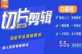 0基础IP切片剪辑入门教程 新人快速掌握剪映视频剪辑全流程