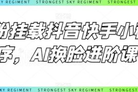 0粉挂载抖音快手小程序 AI换脸运营进阶实操教程