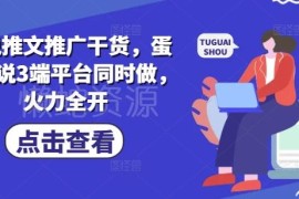 小说推文推广实用干货 蛋花小说三端平台同步运营玩法详解