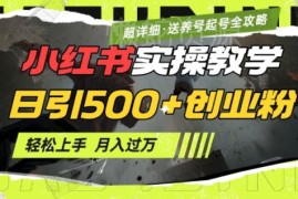 2025年2月小红书日引500+创业粉实操教程 附完整养号起号SOP