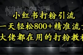 2025小红书精准引流教程 单账号日均获500+垂直创业流量