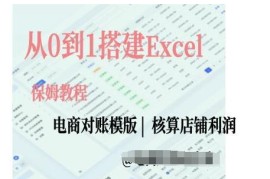 电商对账实操课全讲解 从0到1搭建Excel电商对账实用模板