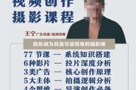 视频创作摄影系统课程 掌握导演思维提升全流程创作能力