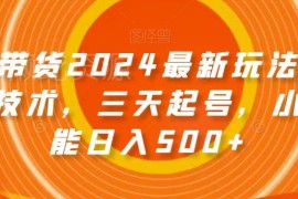 2024图文带货最新玩法详解 零基础小白三天起号爆单实操教程