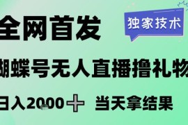 2026蝴蝶号无人直播掘金项目 低门槛稳定增收玩法详解