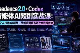 Seedance2.0+Codex智能体AI短剧实战课 单人完成创意到成片全流程