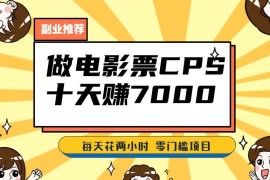 零门槛零投入电影票副业拆解 每天两小时十天可赚七千元