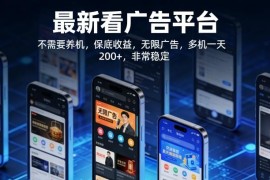 2024无需养机稳定看广告平台 单广告收益0.1-0.2元无观看限制