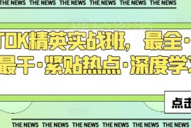 TIKTOK精英实战运营指南 从账号搭建到爆款打造全流程教程