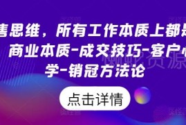 2024销售思维实战课程 含成交技巧客户心理学销冠方法论