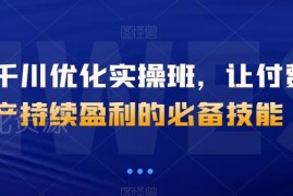 抖音千川优化实操班教程 掌握付费投产持续盈利核心技能