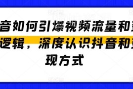 抖音流量引爆与变现逻辑详解 全流程运营实操方法汇总